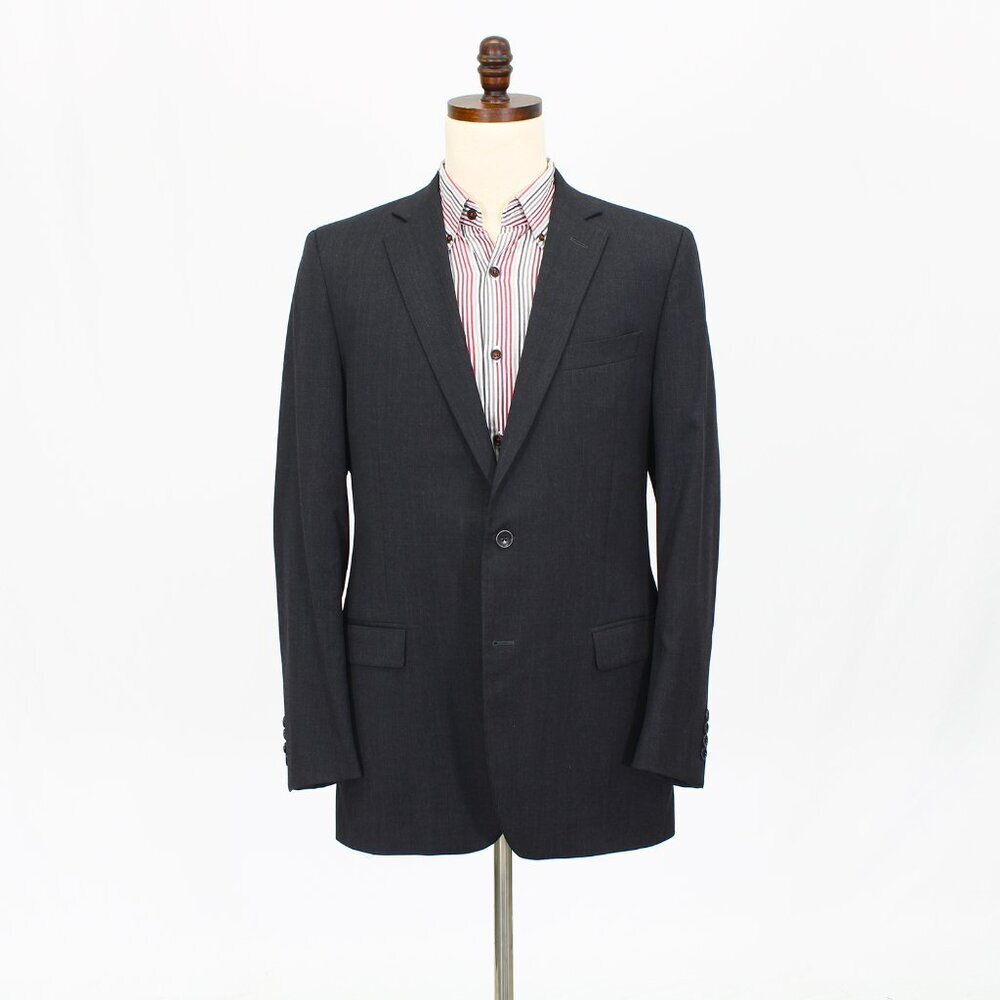 Brooks Brothers 42l Gray Solid 2-Button Sport Coa… - image 1